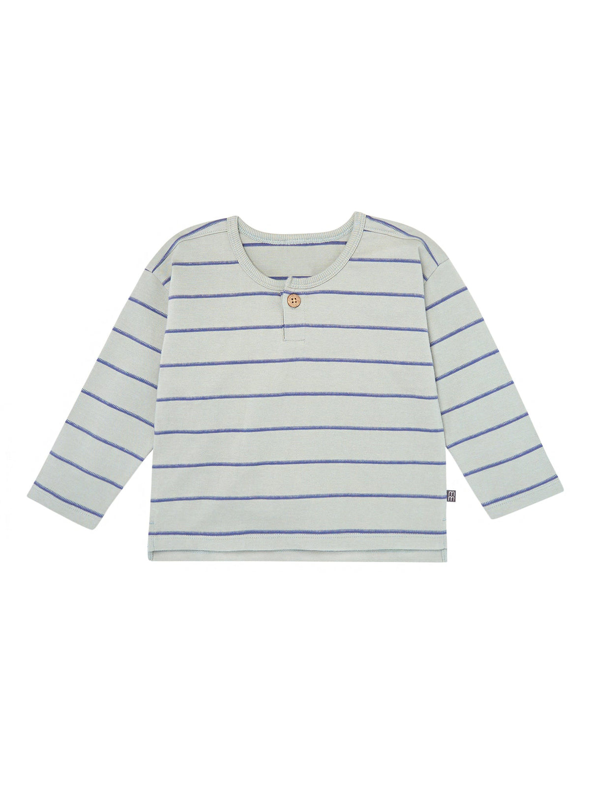 Infant & Toddler Boys Light Gray Drop Shoulder Henley T-Shirt-Gerber Childrenswear Wholesale