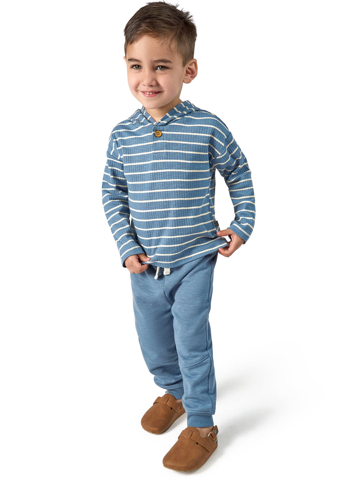 Infant & Toddler Boys Blue Hooded T-Shirt-Gerber Childrenswear Wholesale