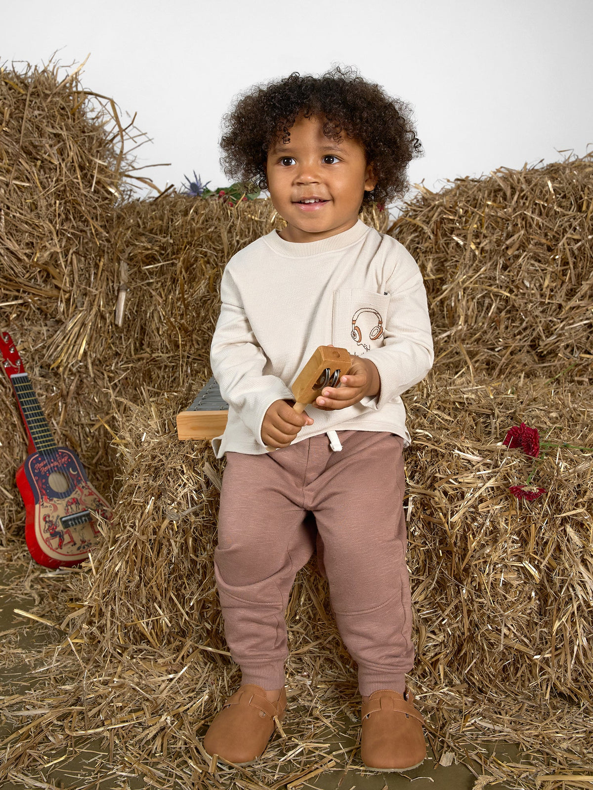 Infant & Toddler Boys Brown Seamed Sweatpants-Gerber Childrenswear Wholesale