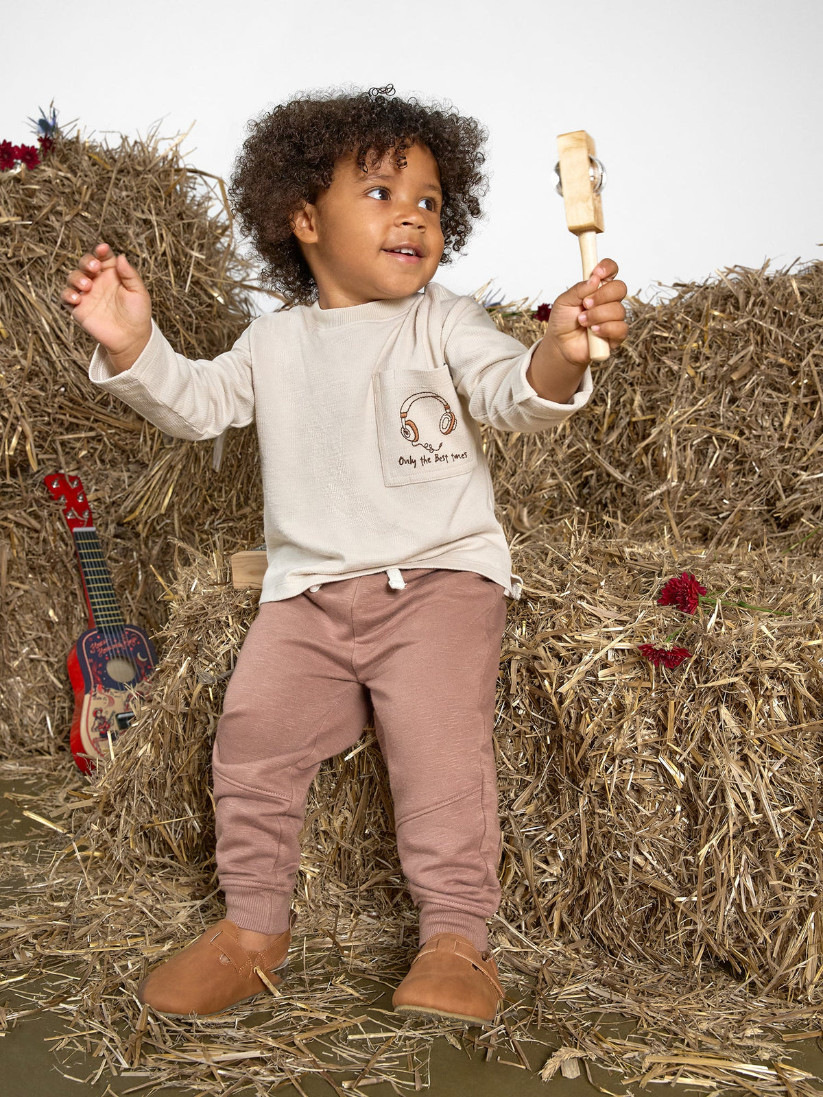 Infant & Toddler Boys Brown Seamed Sweatpants-Gerber Childrenswear Wholesale