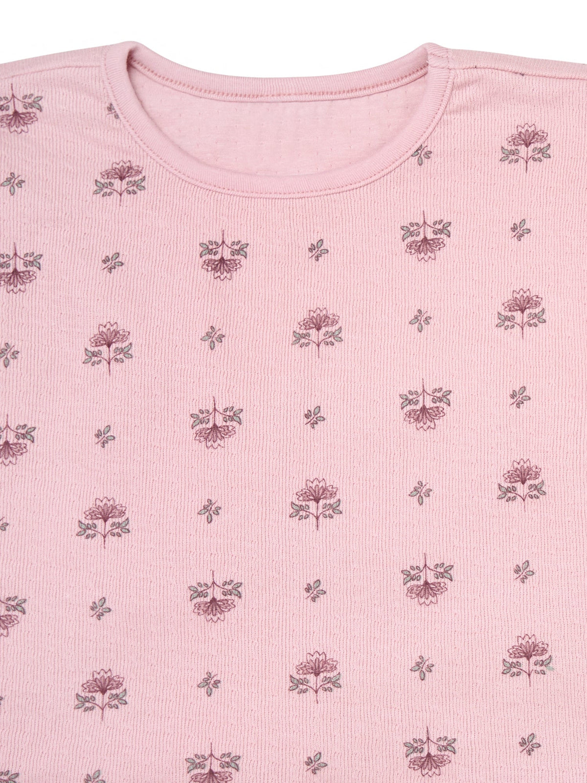 Infant & Toddler Girls Pale Mauve Fleur Long Sleeve Crop Top-Gerber Childrenswear Wholesale
