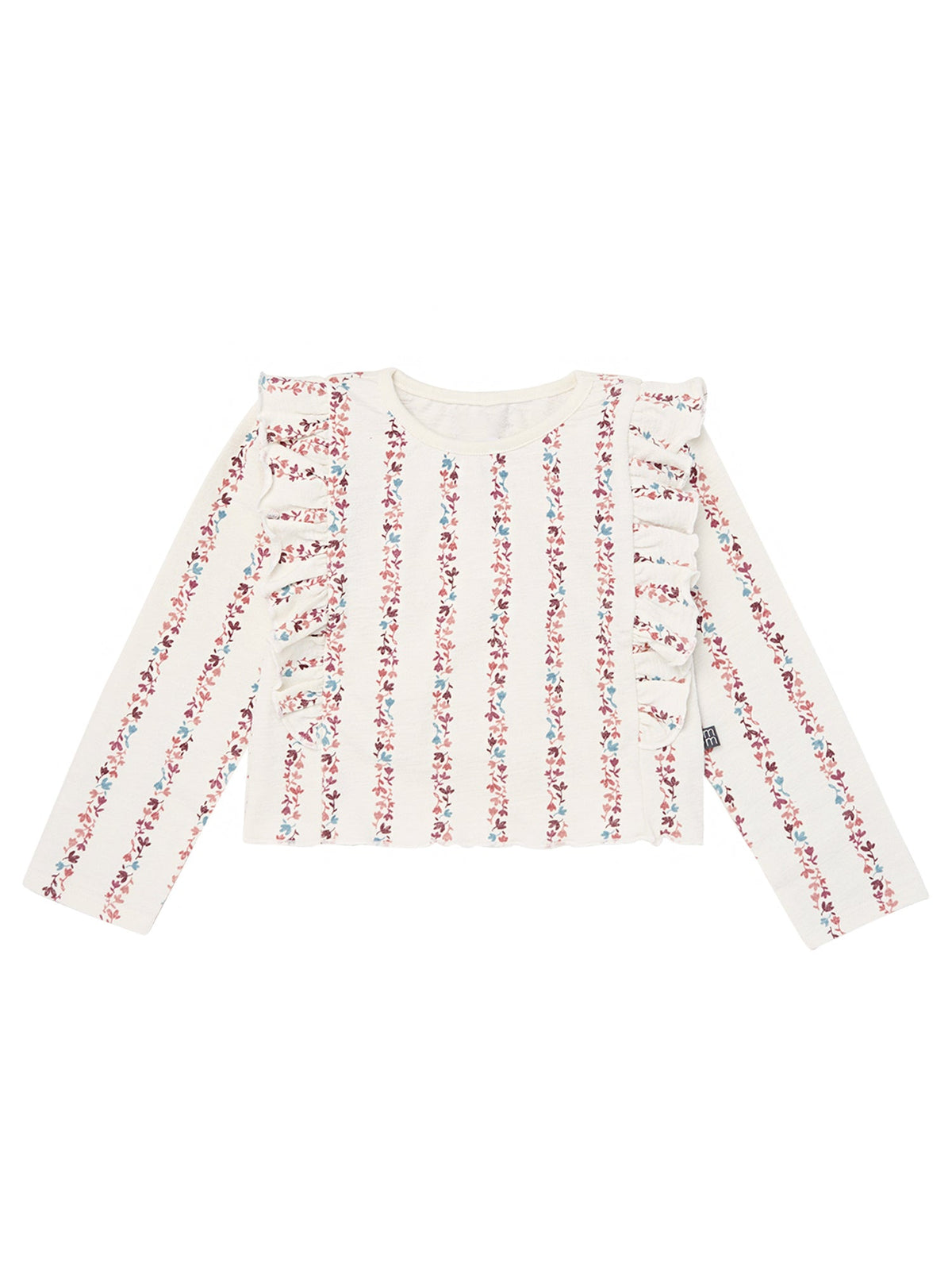 Infant & Toddler Girls Tofu Stripe Floral Ruffle Crop Top-Gerber Childrenswear Wholesale