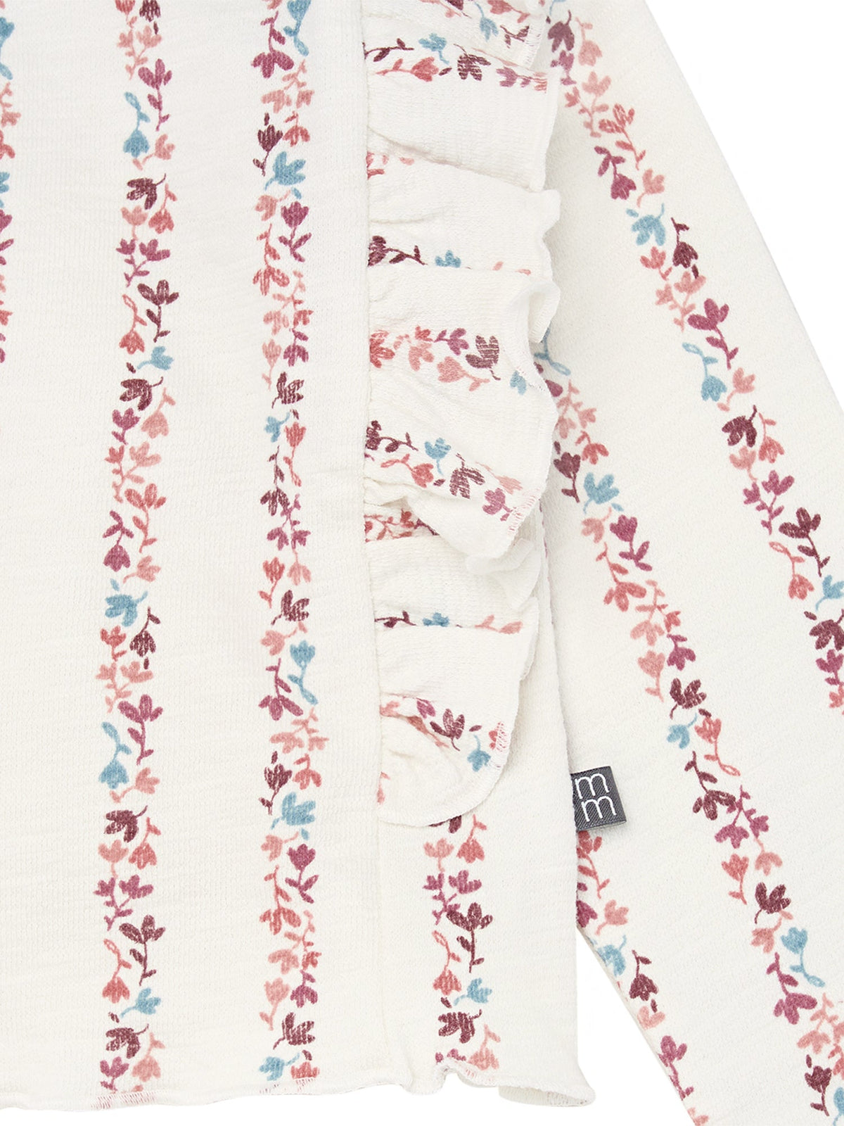 Infant & Toddler Girls Tofu Stripe Floral Ruffle Crop Top-Gerber Childrenswear Wholesale