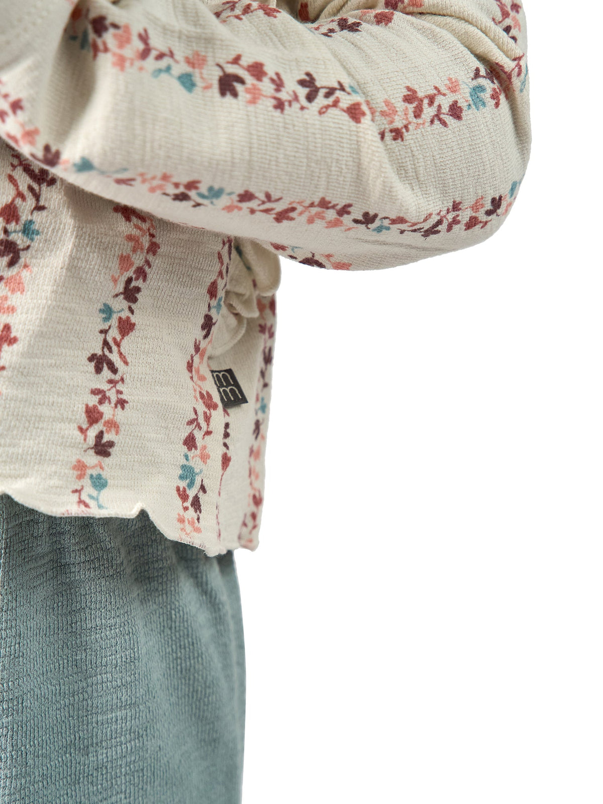 Infant & Toddler Girls Tofu Stripe Floral Ruffle Crop Top-Gerber Childrenswear Wholesale