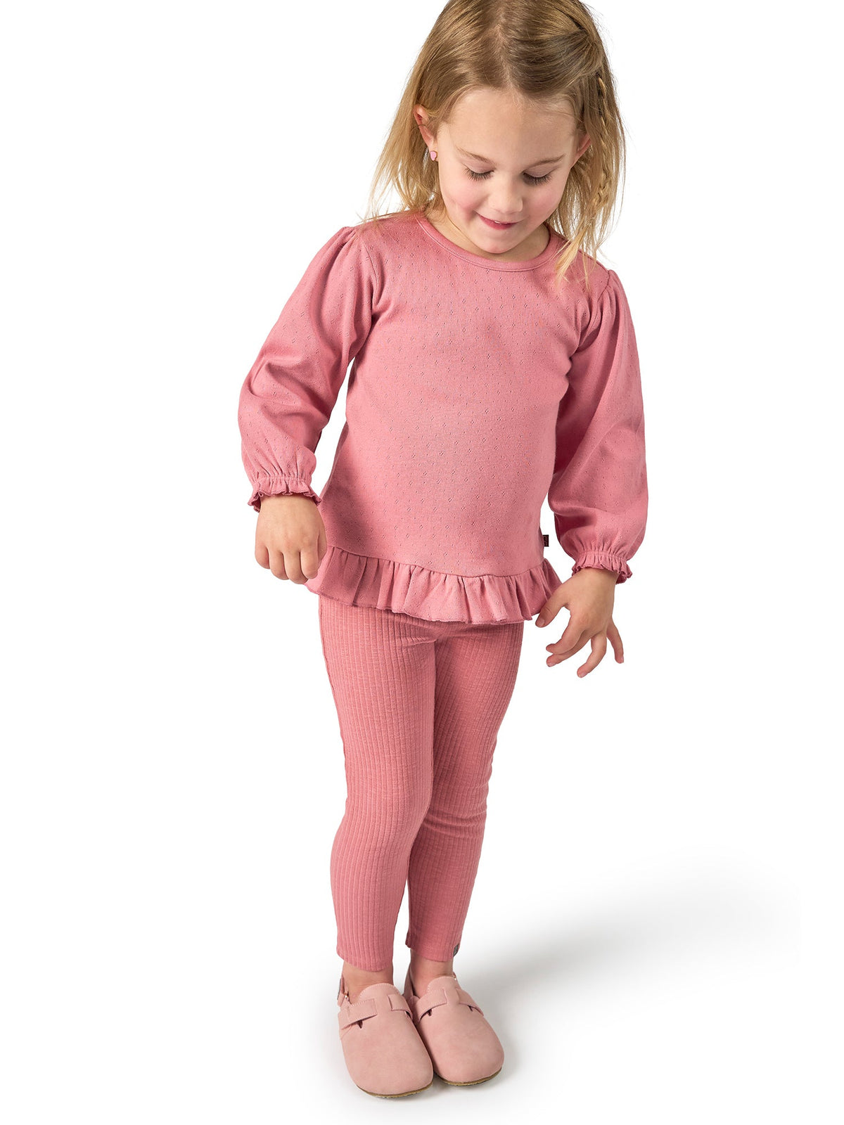 Infant & Toddler Girls Old Rose Leggings-Gerber Childrenswear Wholesale