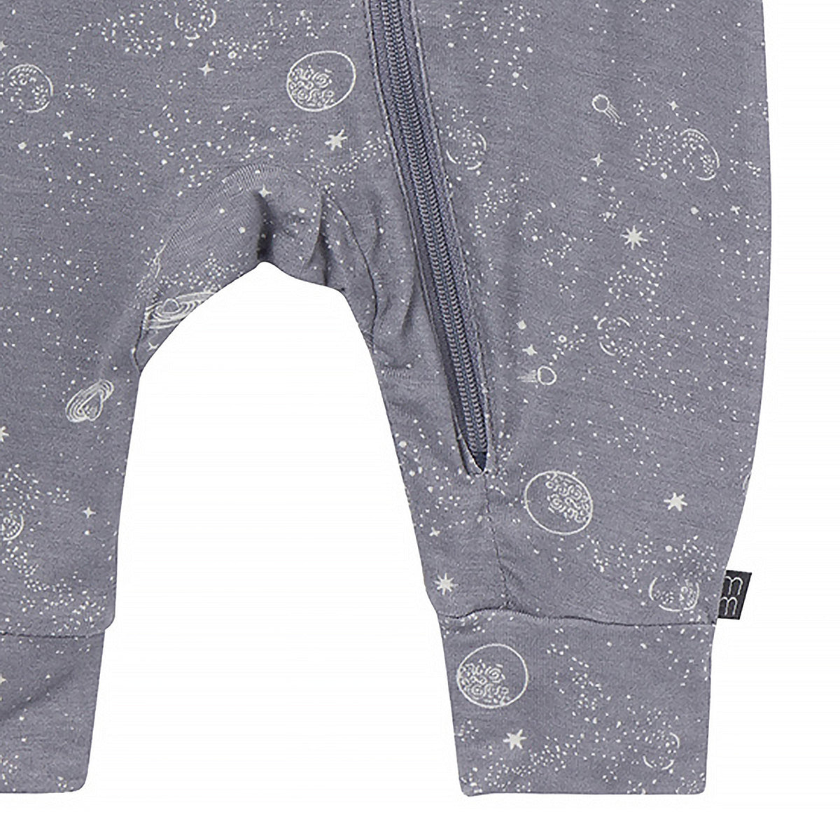 Baby Boys Silver Milkyway Romper, close-up detail 2