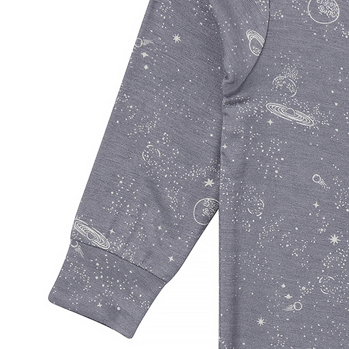 Baby Boys Silver Milkyway Romper, close-up detail 3