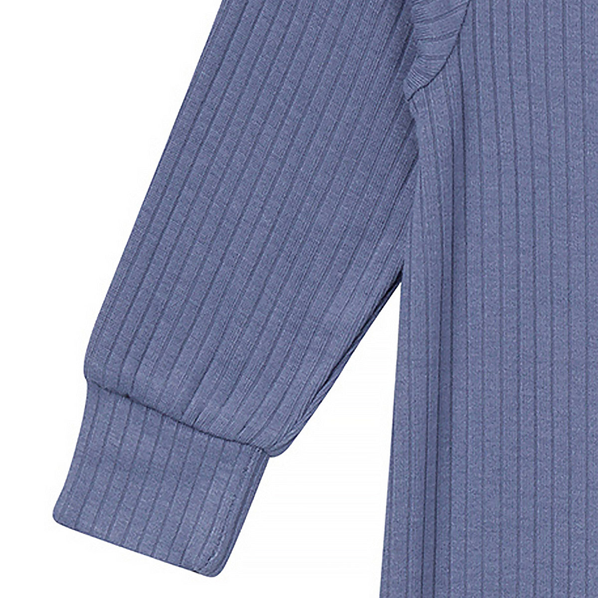 Baby Boys Blue Romper, close-up detail 3