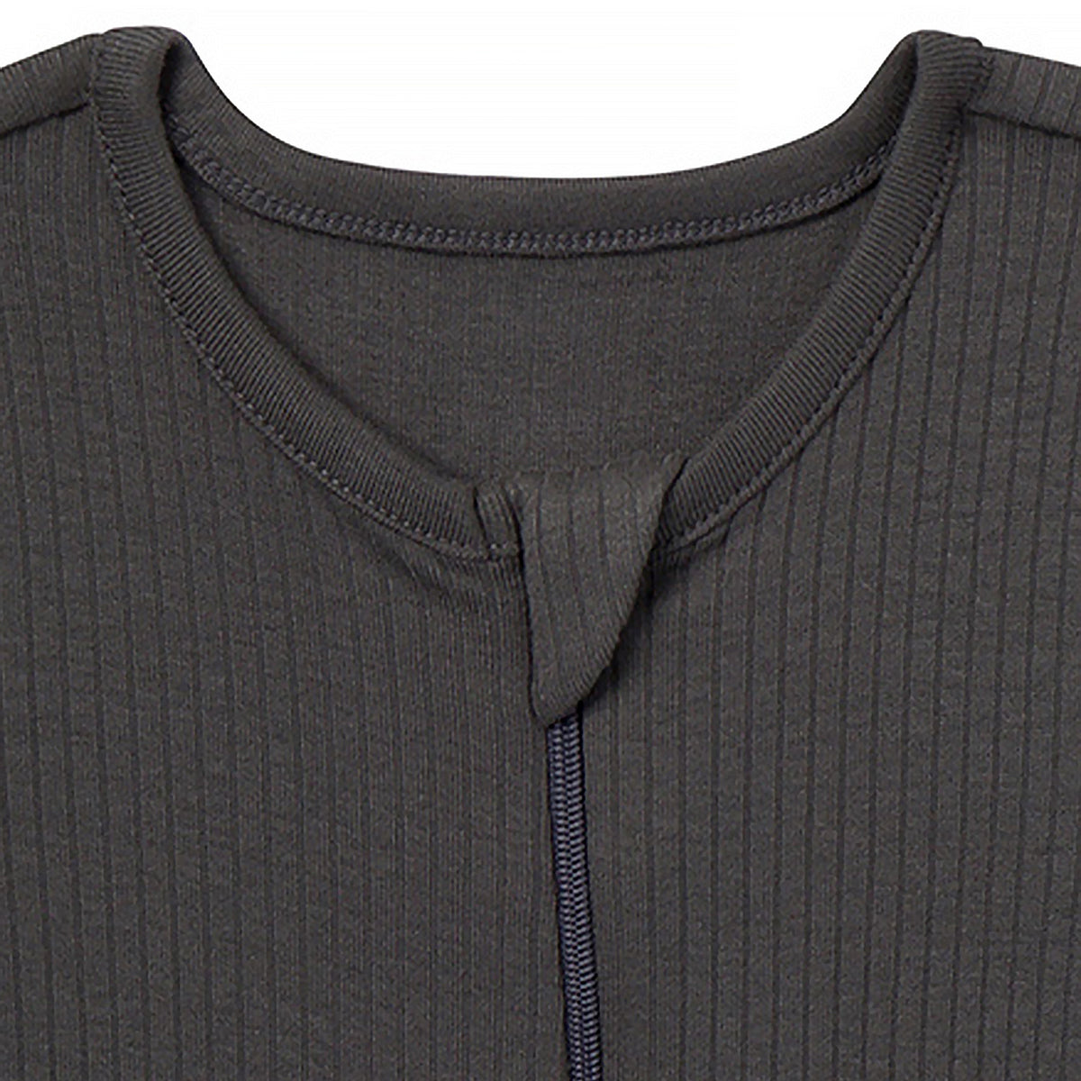Baby Boys Dark Grey Romper, close-up detail 1