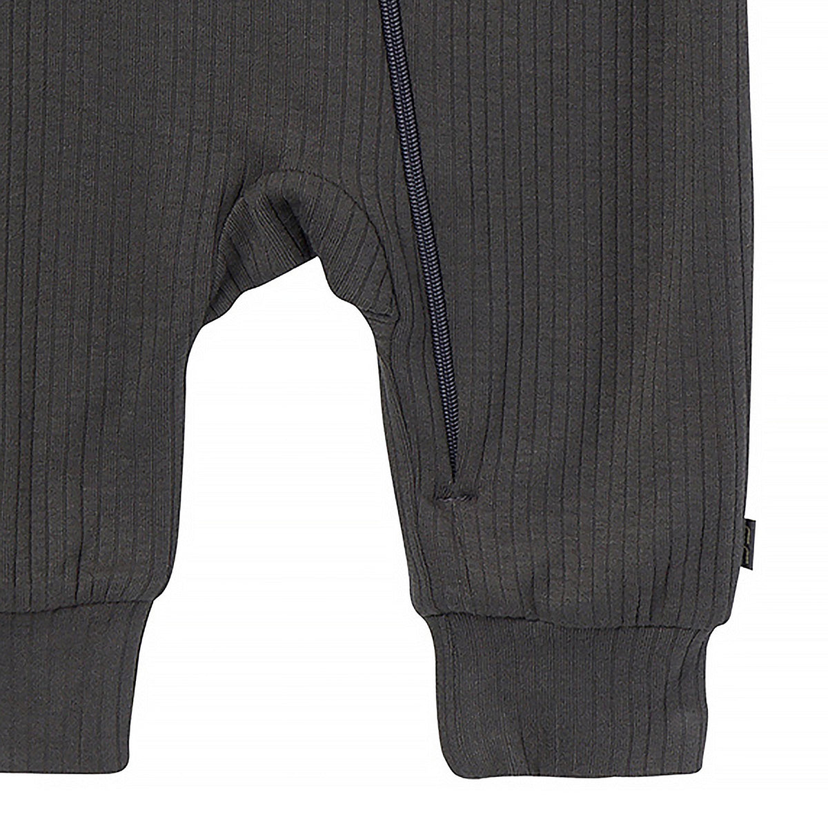 Baby Boys Dark Grey Romper, close-up detail 2