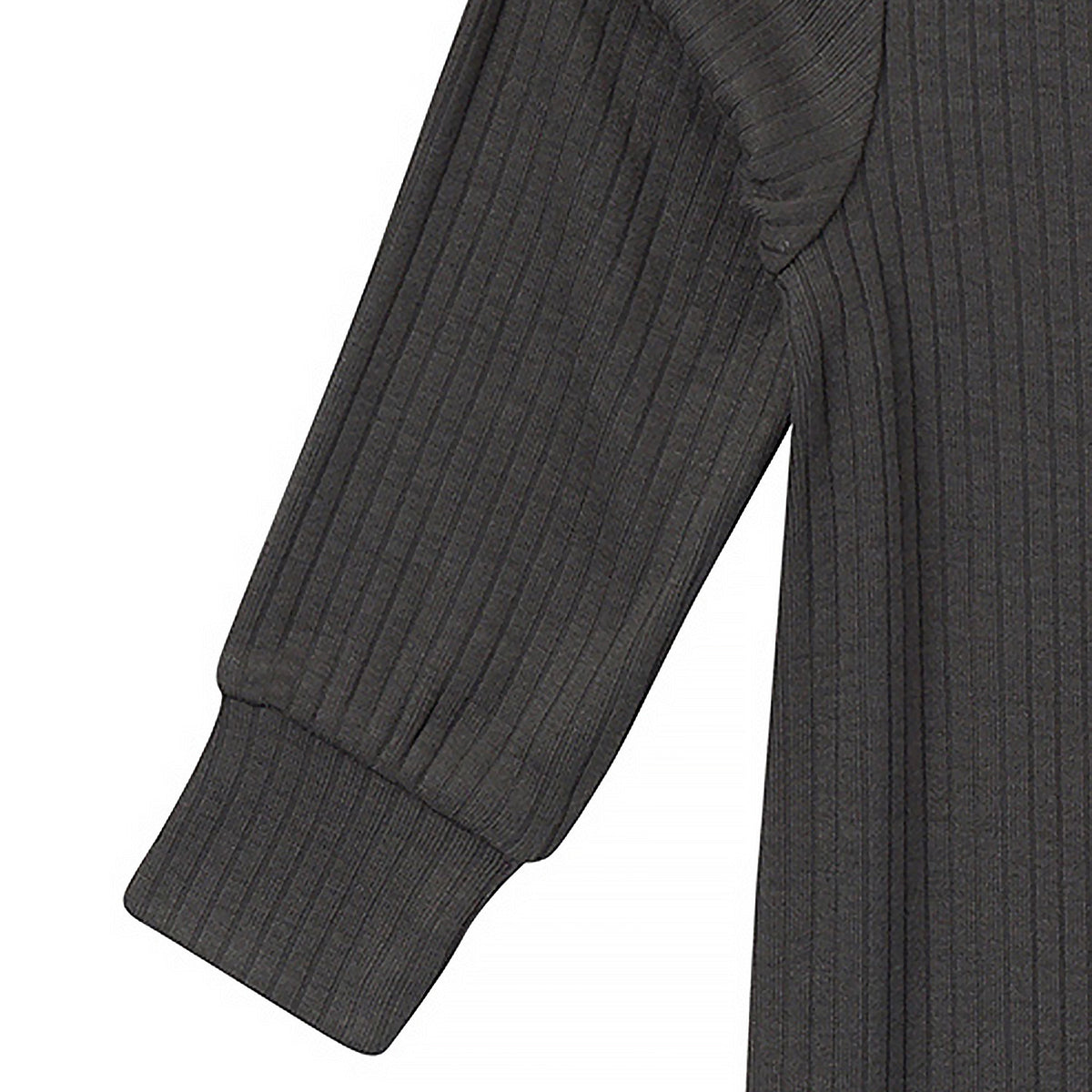 Baby Boys Dark Grey Romper, close-up detail 3