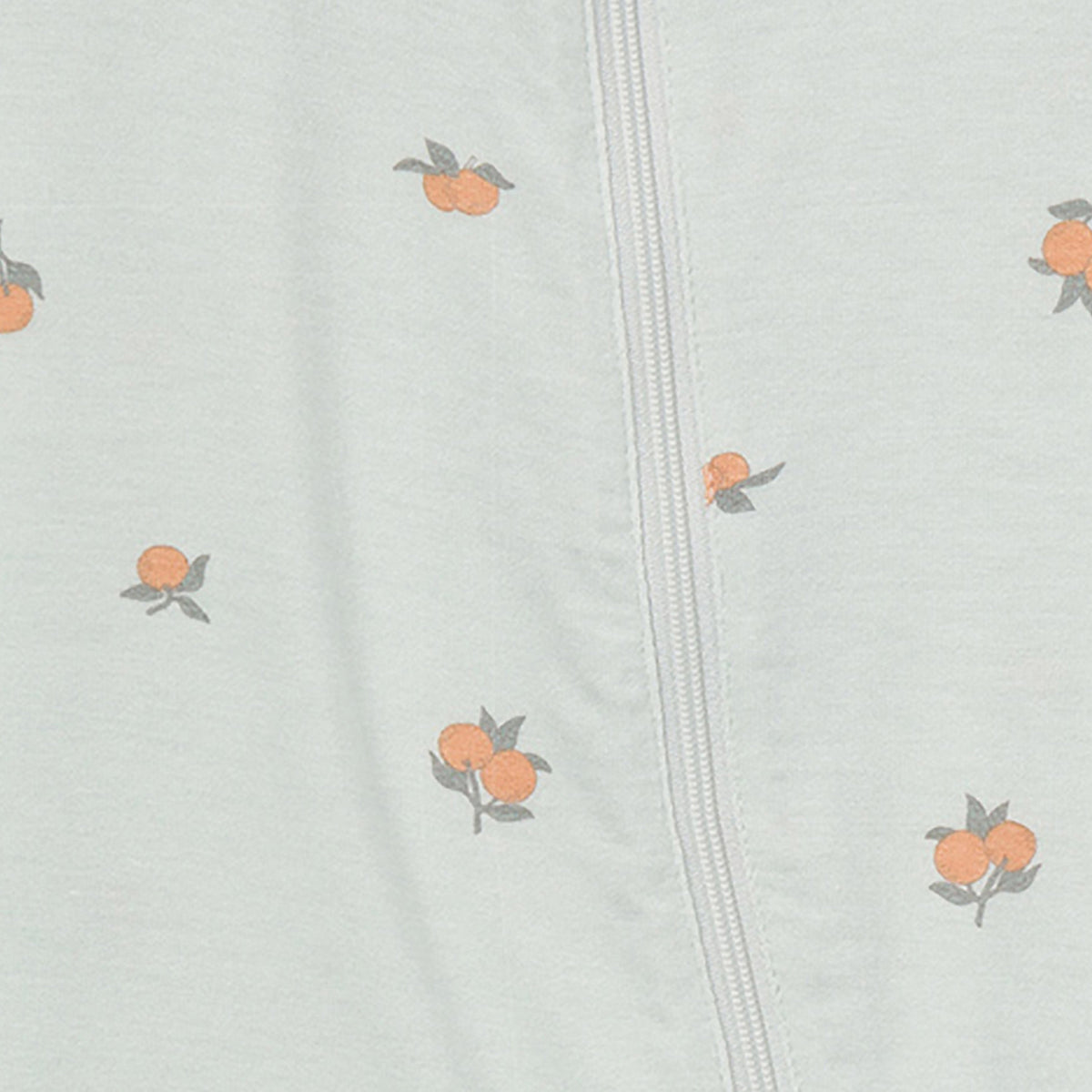 Baby Neutral Sky Oranges Romper, close-up detail 4