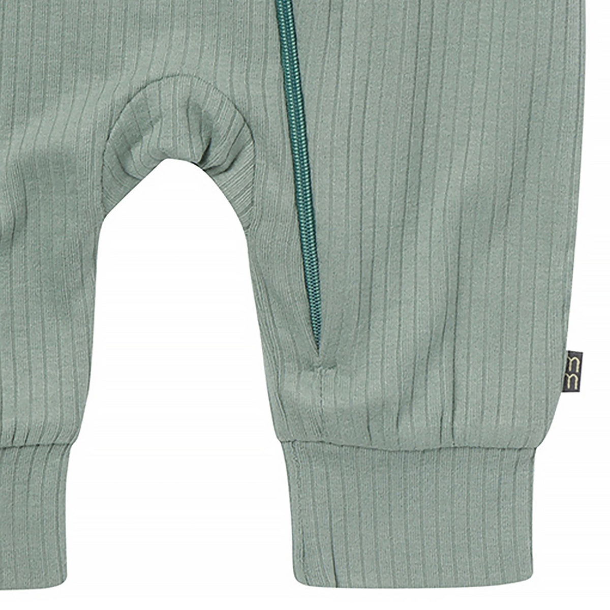 Baby Neutral Teal Romper, close-up detail 2