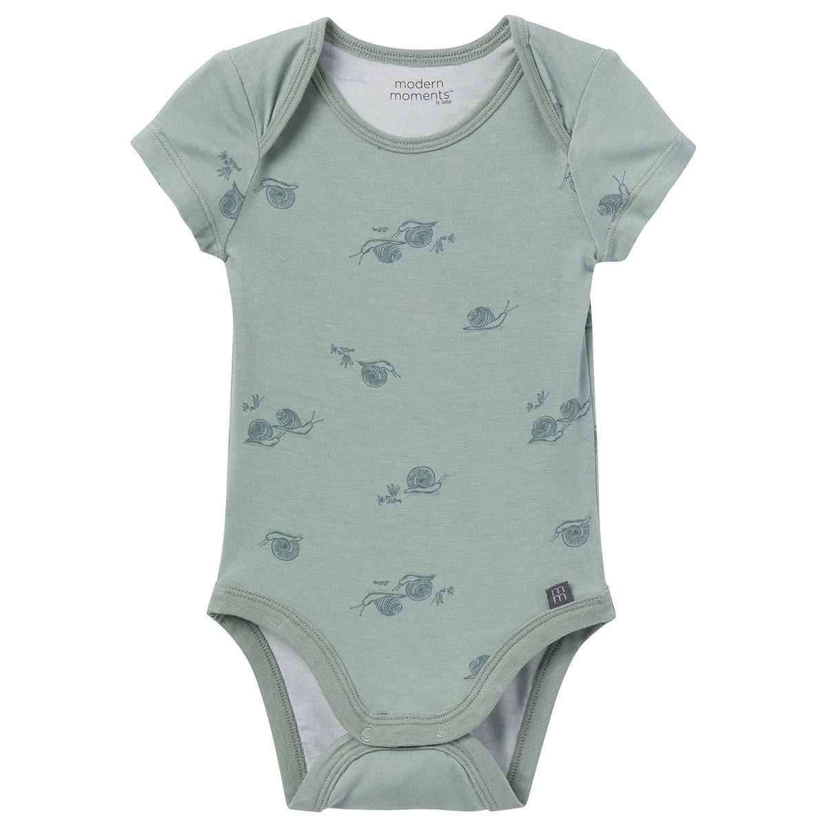 2-Pack Baby Boys Teal Snails Bodysuits, additional view 1