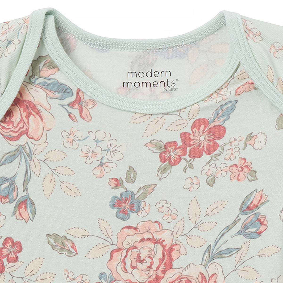 2-Pack Baby Girls Sky Blossom Bodysuits, close-up detail 2