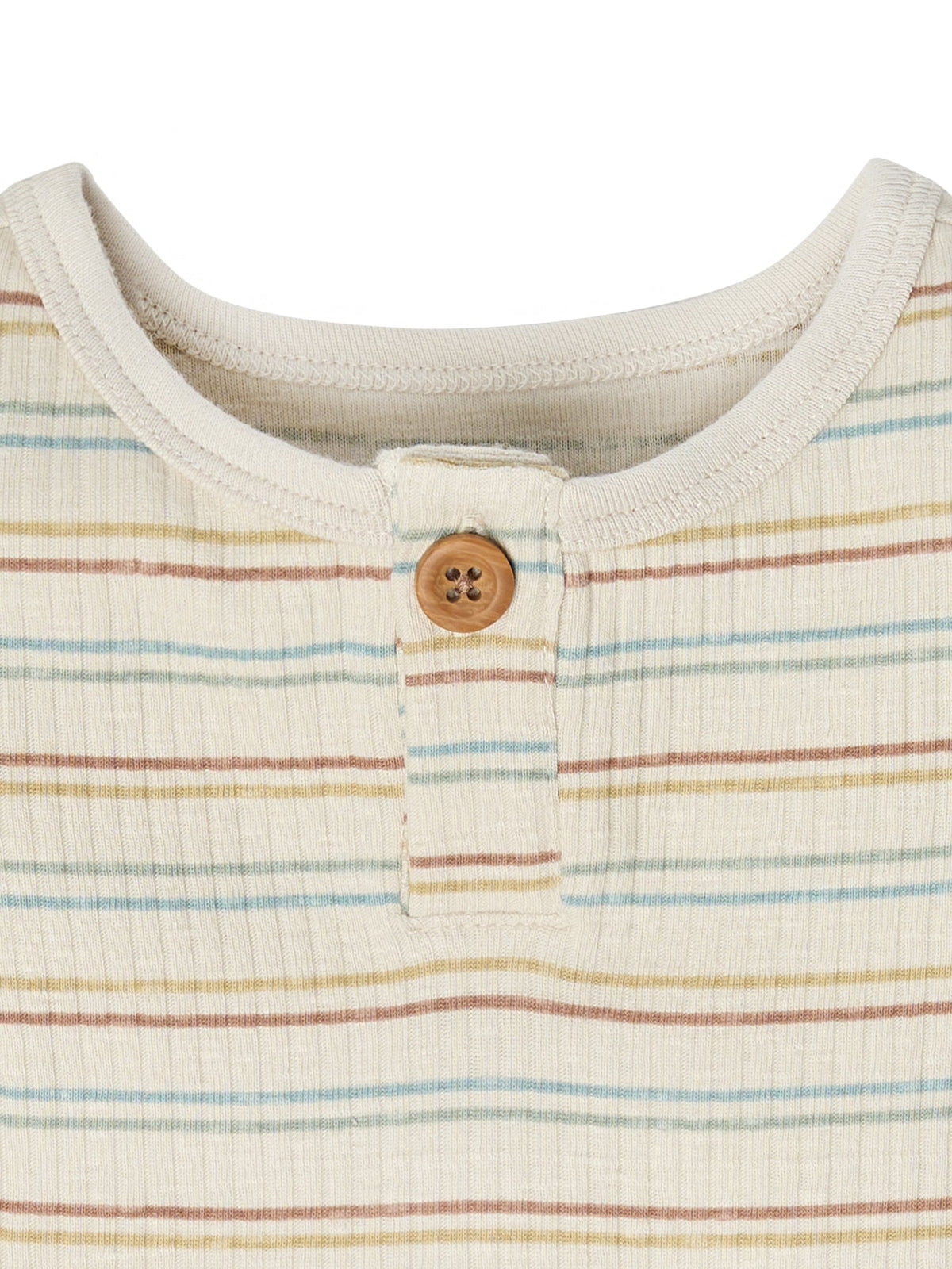 Baby Neutral Multi-Color Stripes Long Sleeve Bodysuit-Gerber Childrenswear Wholesale