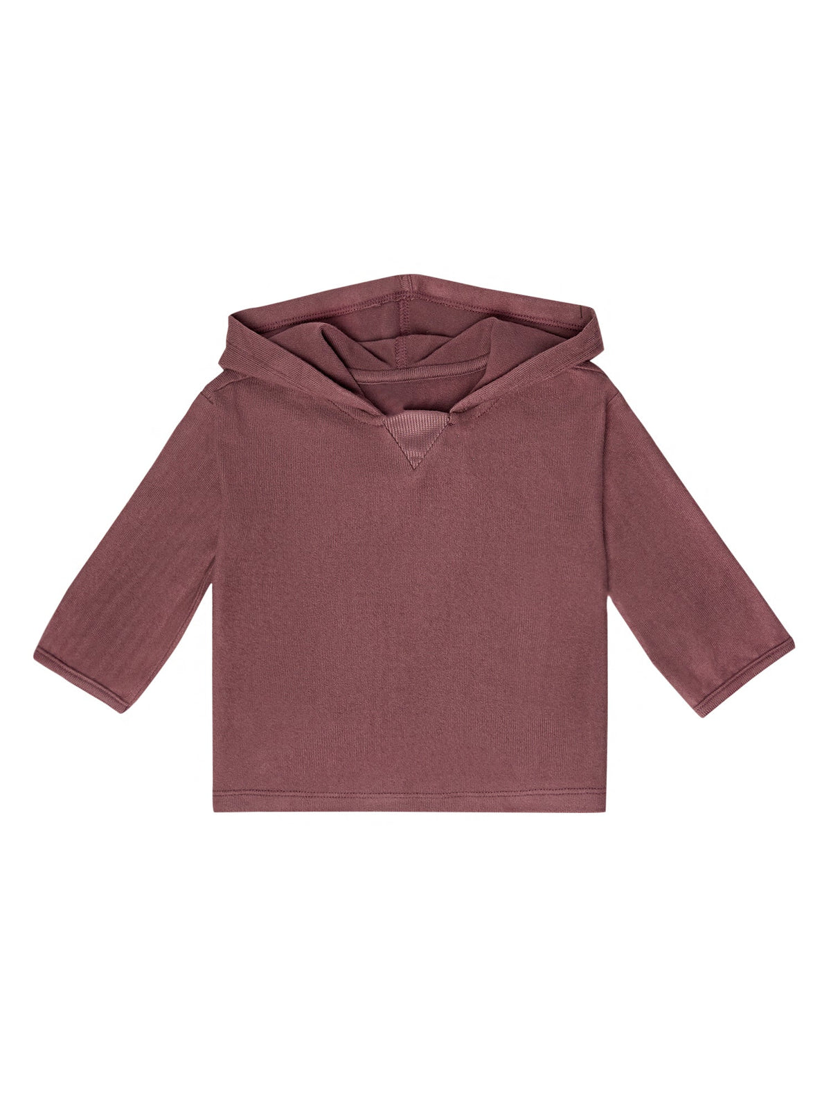 Baby Girls Rose Taupe Long Sleeve Hooded Top-Gerber Childrenswear Wholesale