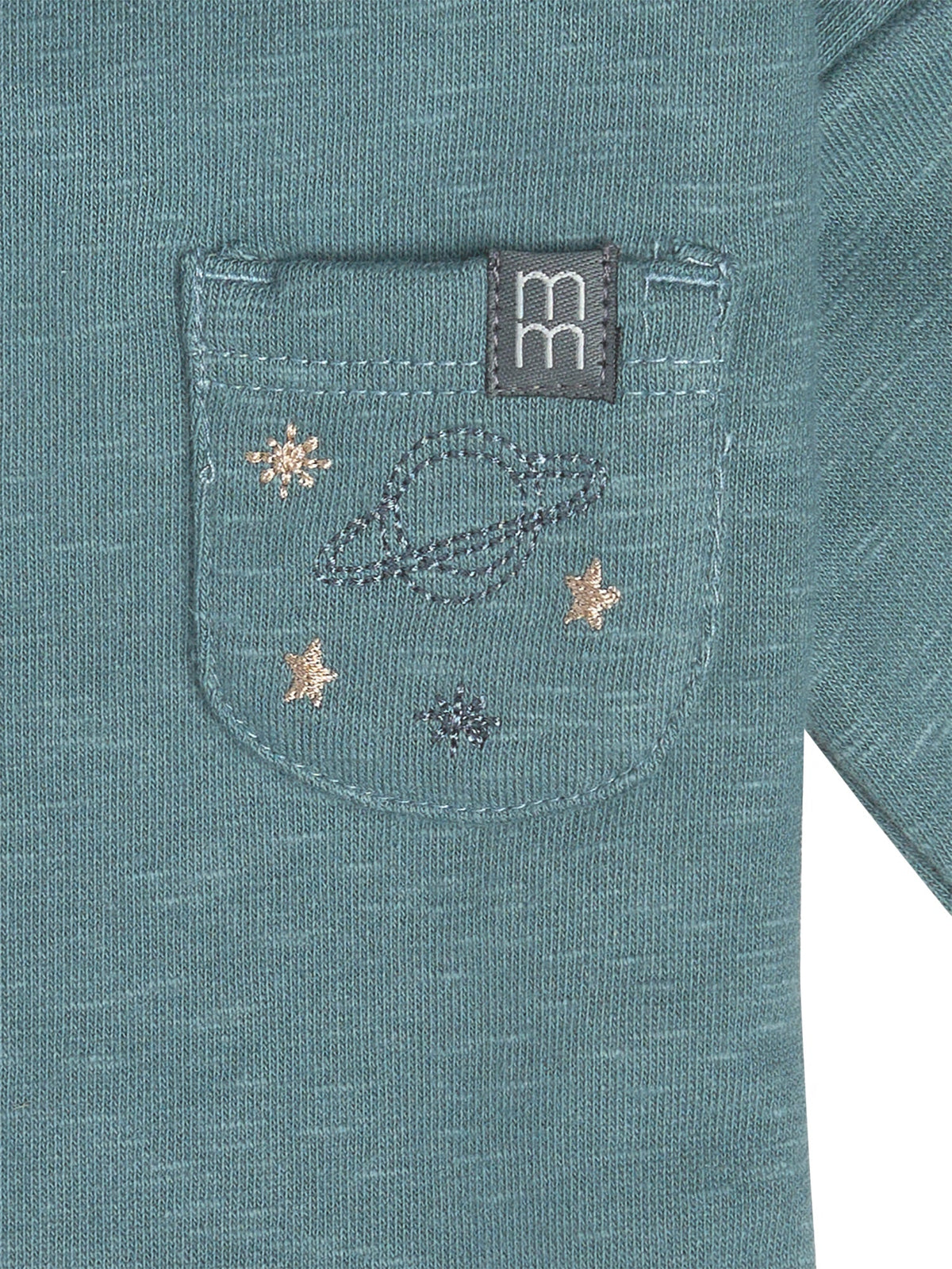 Baby Boys Dark Teal Long Sleeve Drop Shoulder Top-Gerber Childrenswear Wholesale