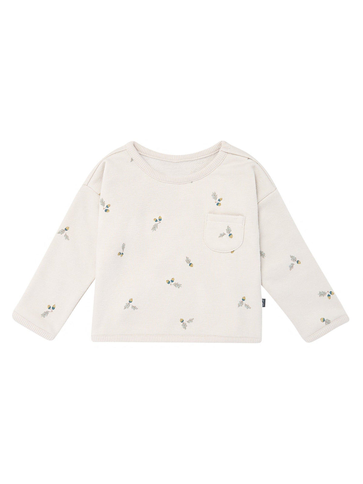 Baby Boys Cozy Gray Long Sleeve Drop Shoulder Top-Gerber Childrenswear Wholesale