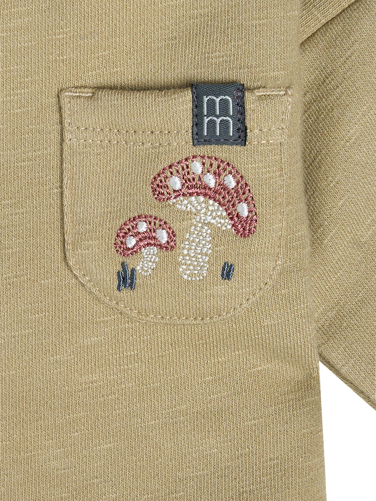 Baby Neutral Olive Green Long Sleeve Drop Shoulder Top-Gerber Childrenswear Wholesale
