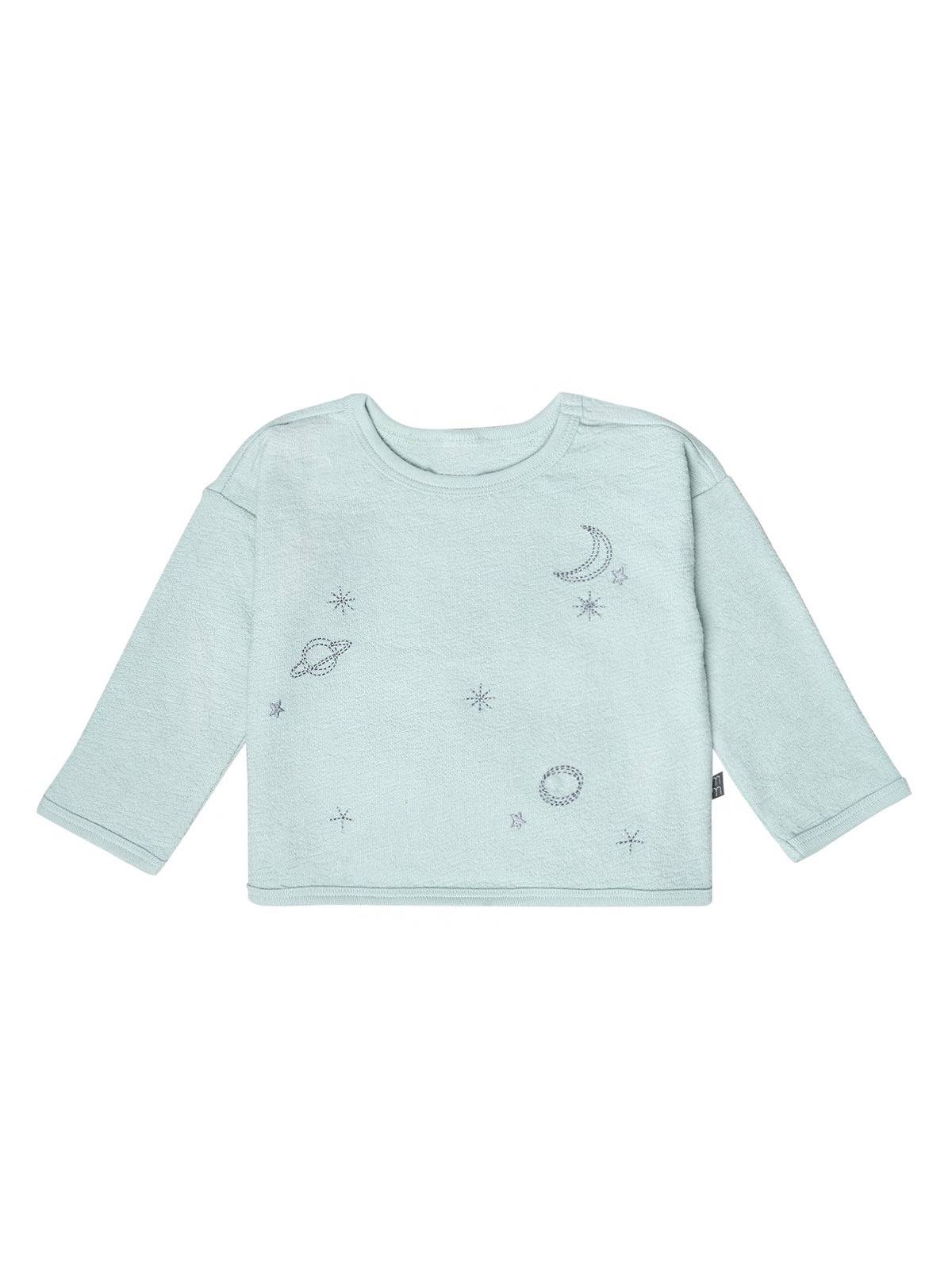 Baby Boys Sky Blue Long Sleeve Drop Shoulder Top-Gerber Childrenswear Wholesale