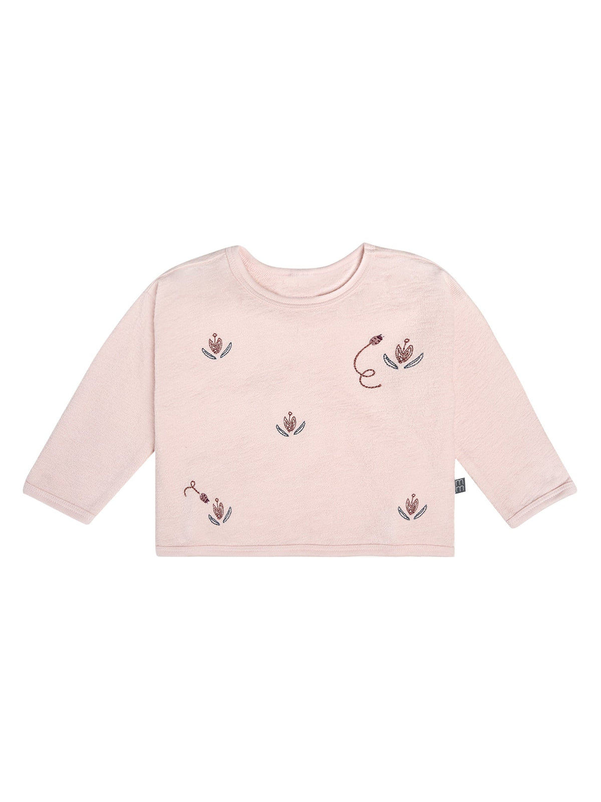 Baby Girls Pink Blossoms Long Sleeve Drop Shoulder Top-Gerber Childrenswear Wholesale