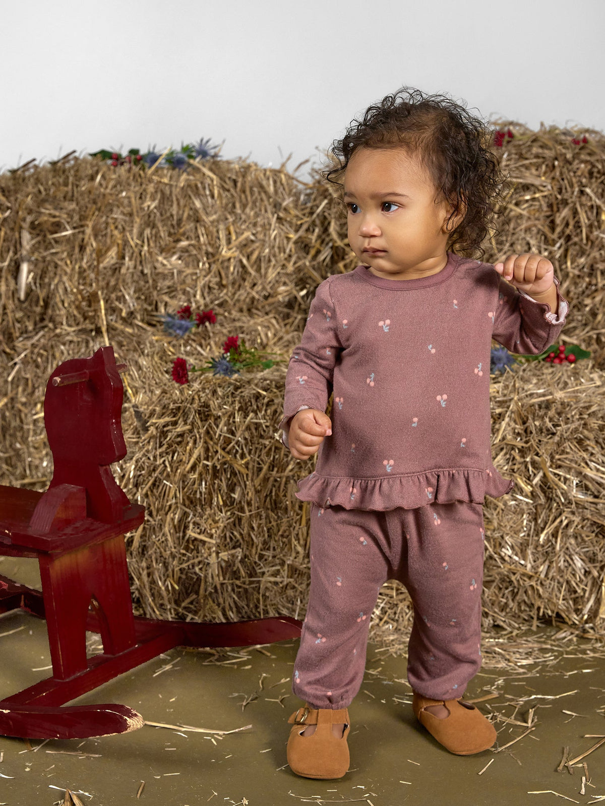 Baby Girls Sweet Cherries Harem Pants-Gerber Childrenswear Wholesale