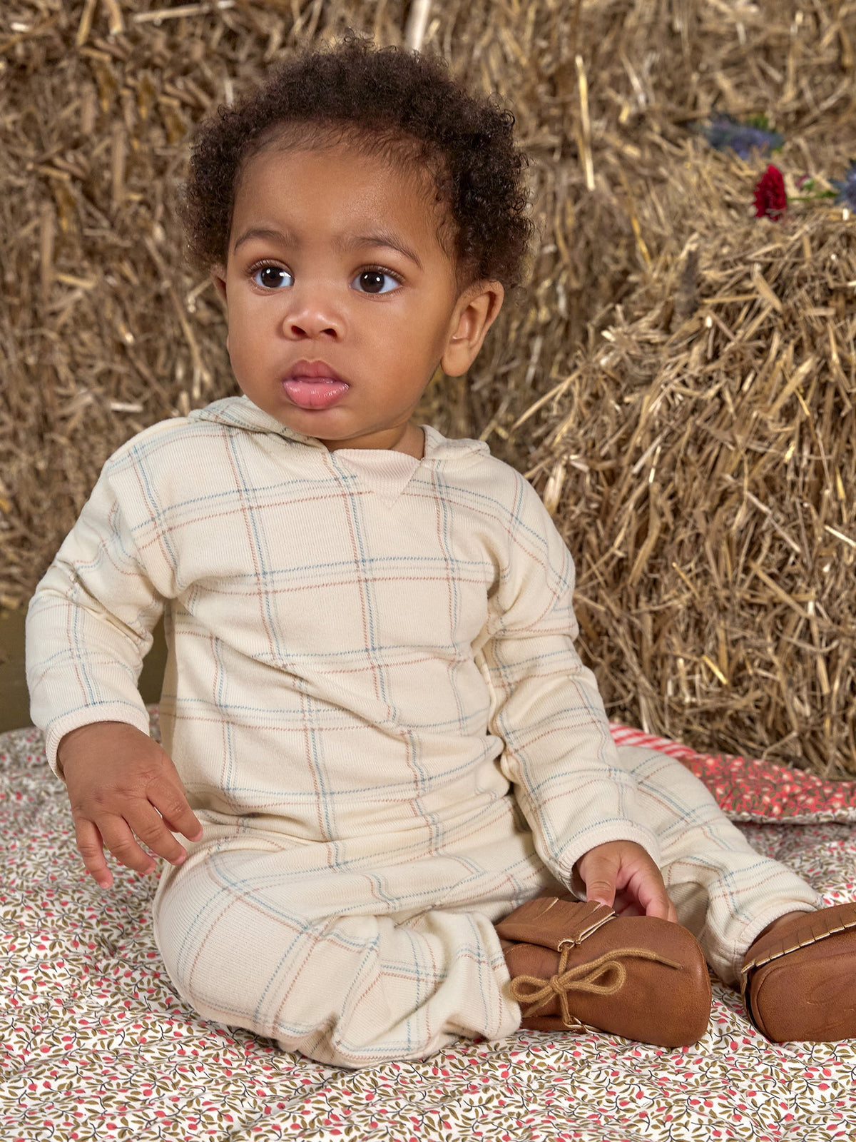 Baby Boys Gray Plaid Mock Pocket Pant-Gerber Childrenswear Wholesale