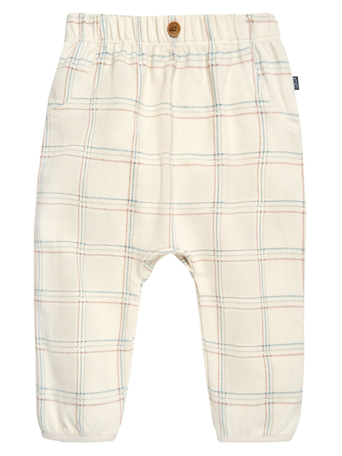 Baby Boys Gray Plaid Mock Pocket Pant-Gerber Childrenswear Wholesale