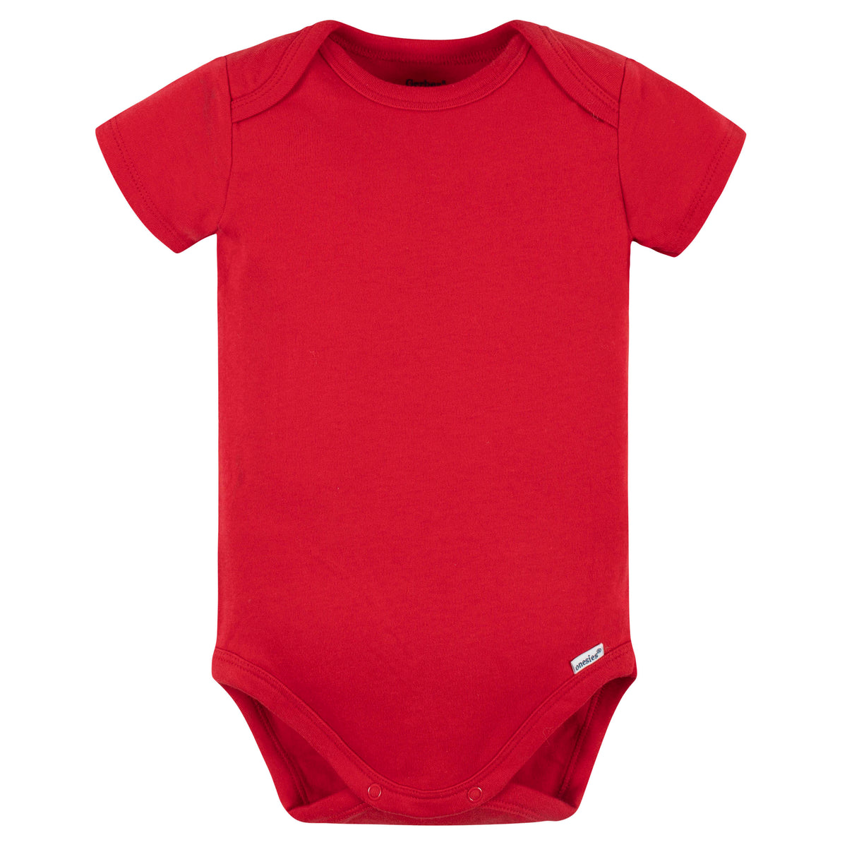 5-Pack Red Premium Short Sleeve Onesies Bodysuits, view 3