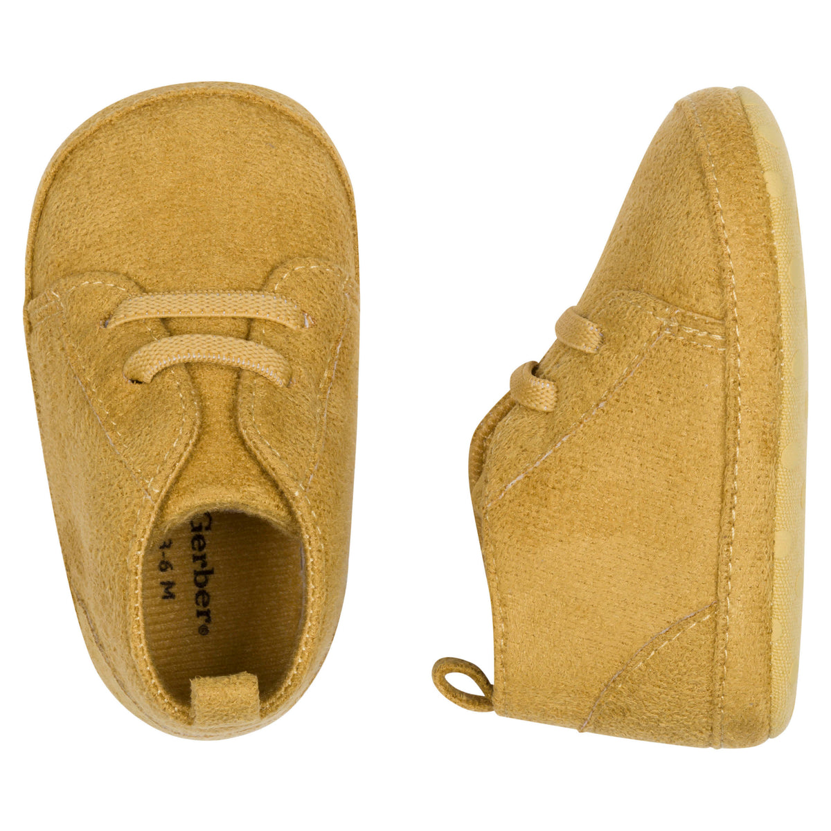 Baby Boys Taupe Faux Suede High Top Shoes, view 2