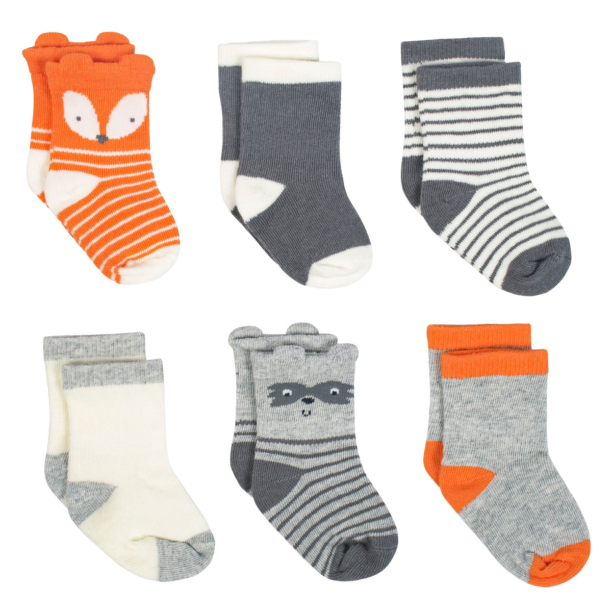 Baby Boys' Explorer 6pk Wiggle Proof Ankle Bootie Socks