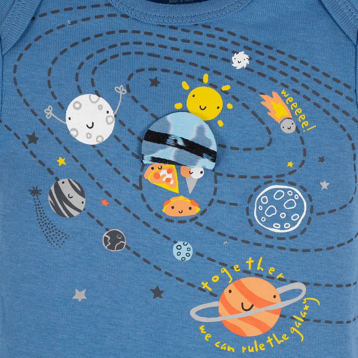 5-Pack Baby Boys Space Explorer Onesies Bodysuits, view 7