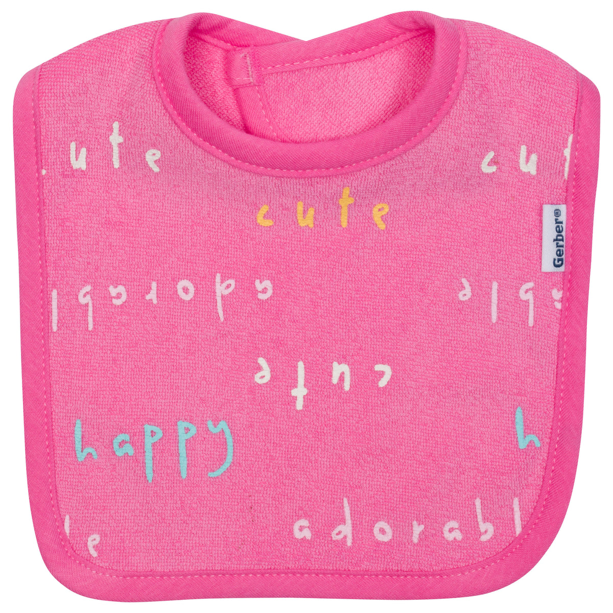 4-Pack Baby Girls Bear Dribbler Bibs, view 4