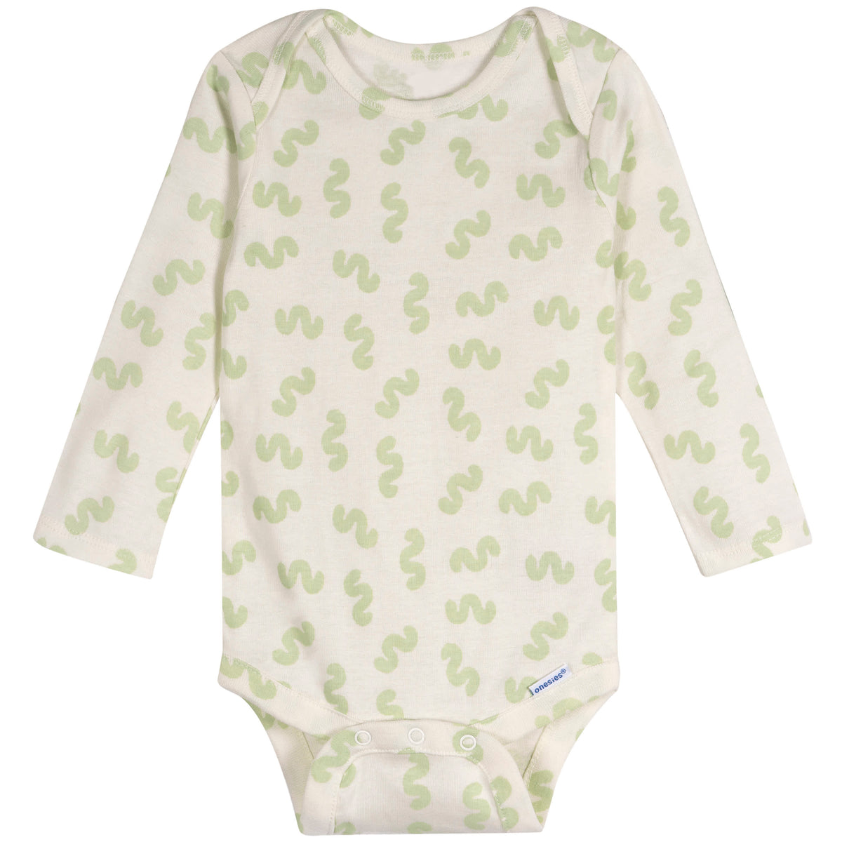 6-Pack Baby Neutral Giraffes Long Sleeve Onesies Bodysuits, view 3