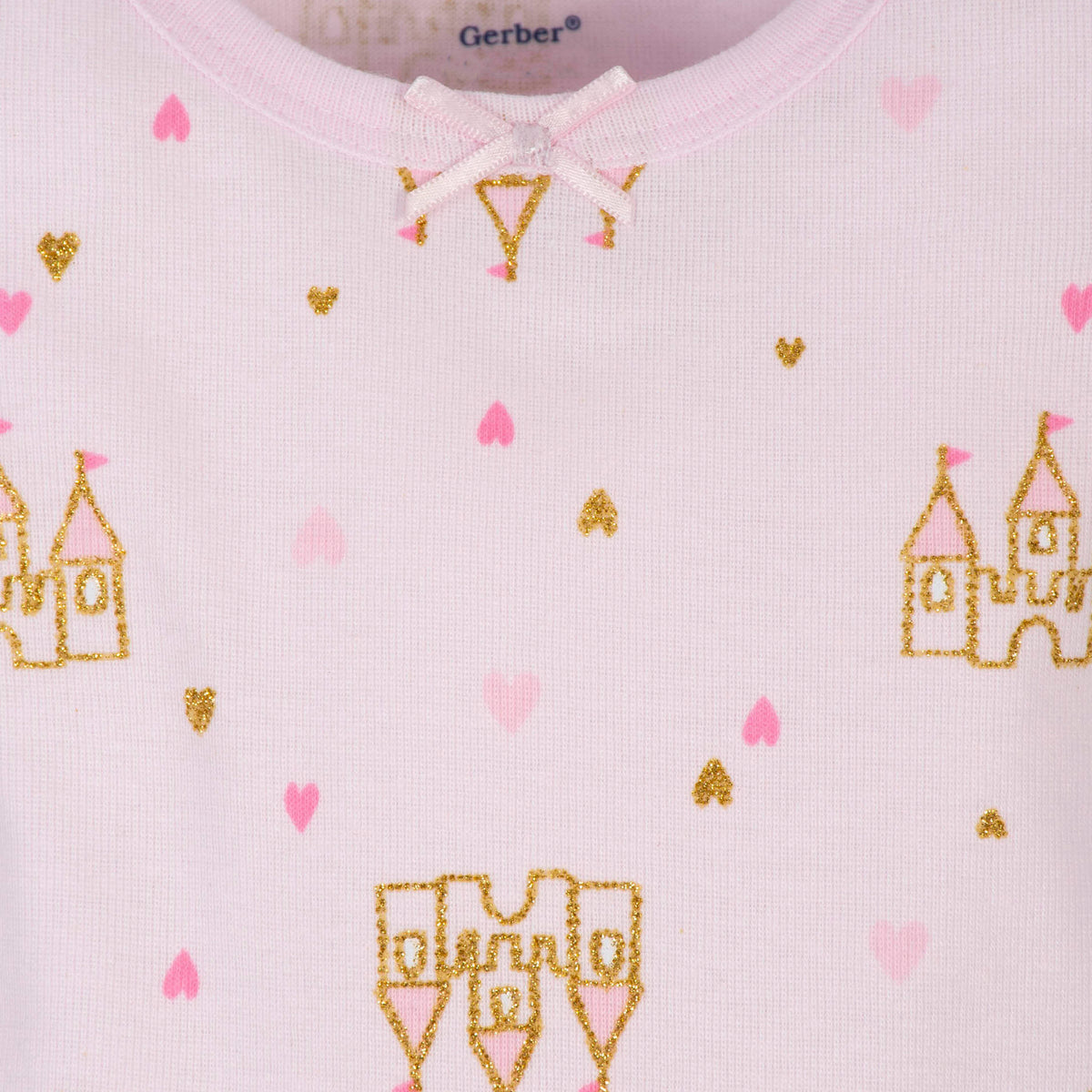 4-Pack Baby Girls Princess Onesies Bodysuits, view 2