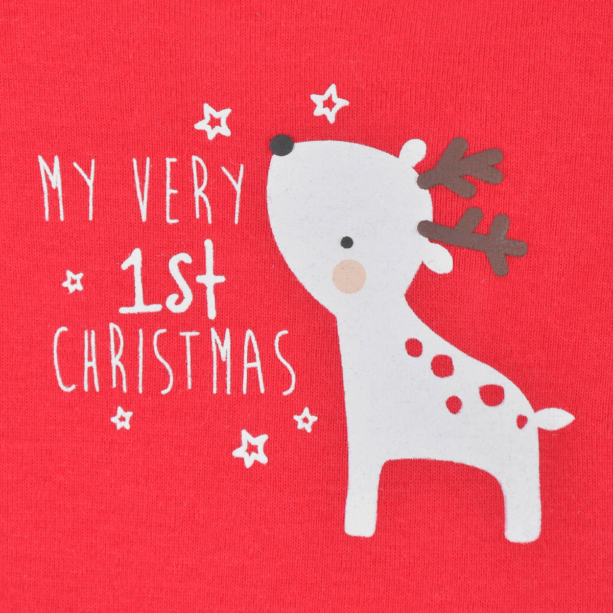 2-Piece Baby Girls Reindeer Skirted Onesies Bodysuit & Cap, view 6