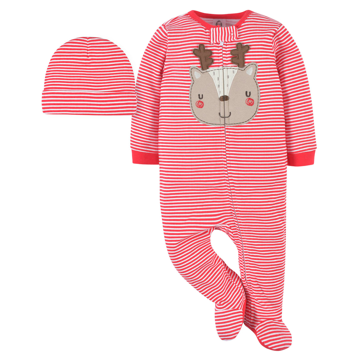 2-Piece Baby Reindeer Face Sleep 'N Play & Hat