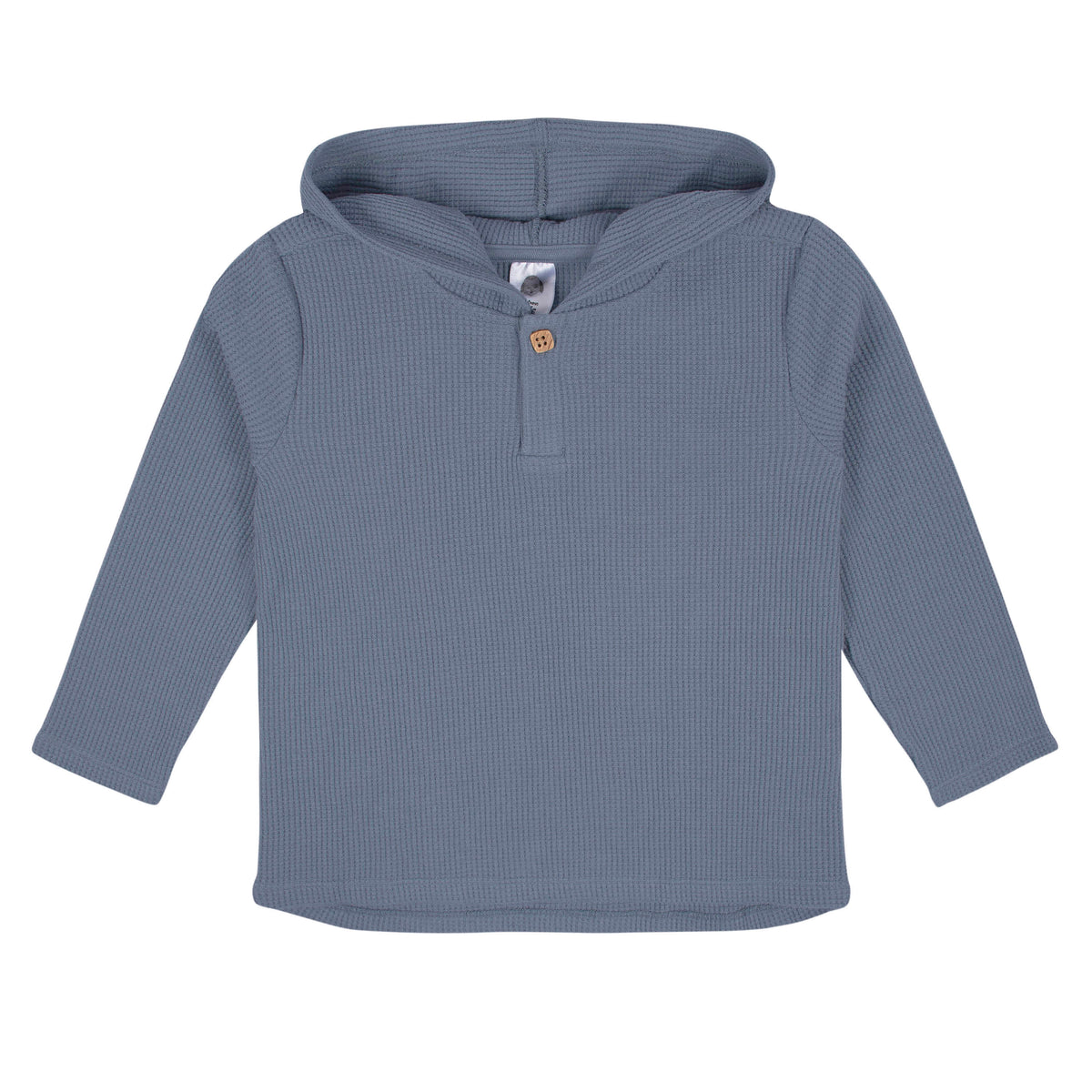 2-Piece Infant & Toddler Boys Dusty Blue Waffle Hoodie & Jogger Set, view 2