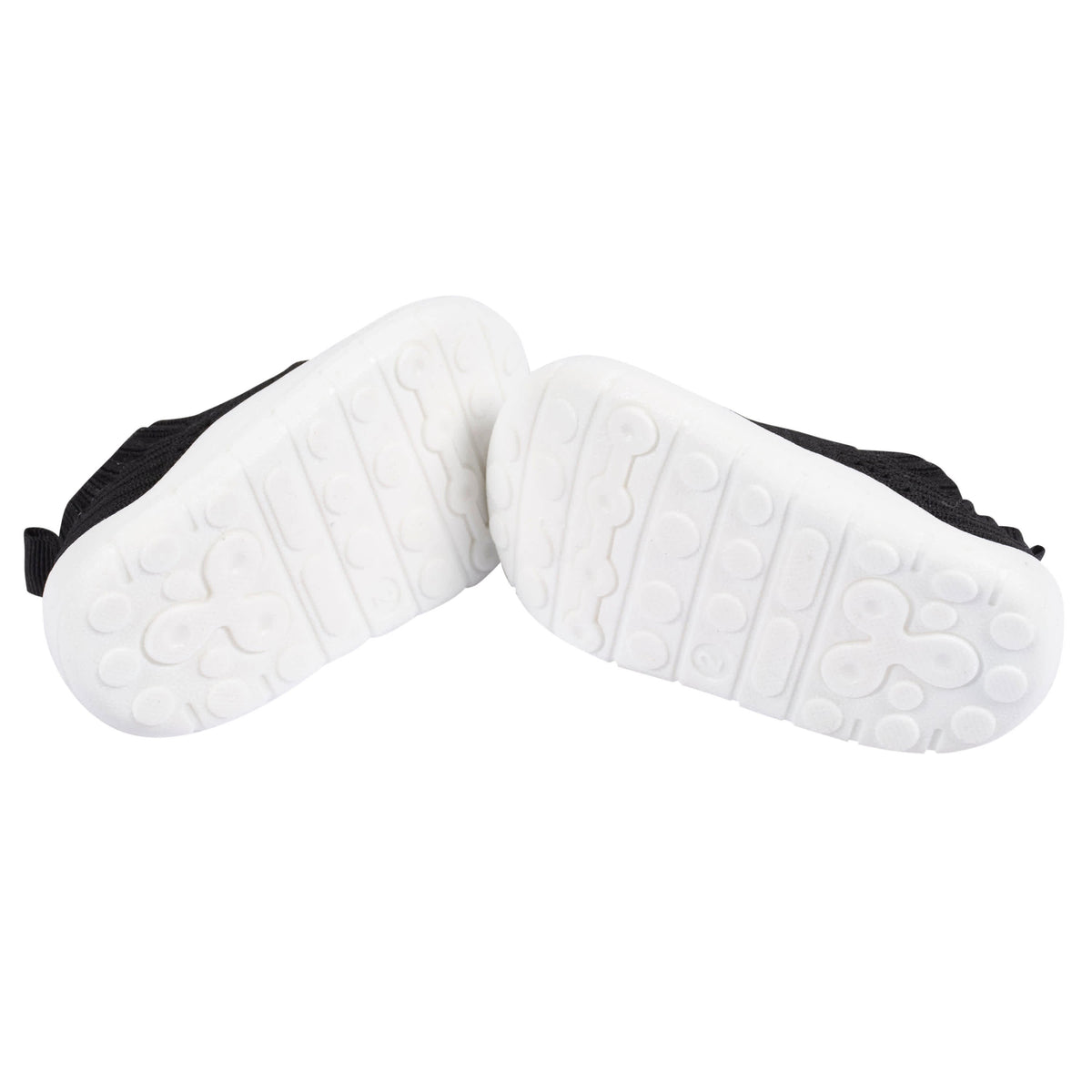 Baby Boys Black Stretchy Knit Slip-On Sneaker, view 4