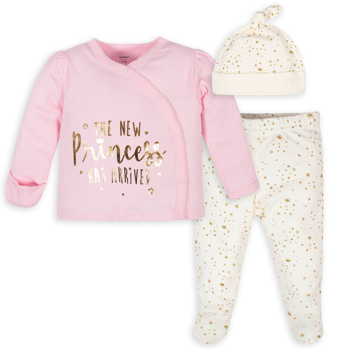 3-Piece Baby Girls Princess Take-Me-Home Set