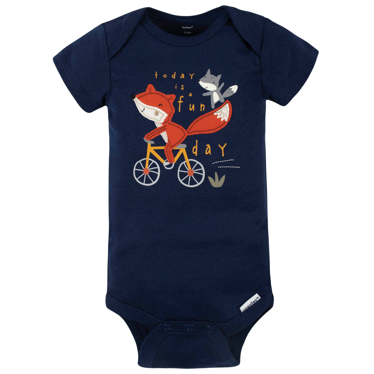 4-Pack Baby Boys Fox Short Sleeve Onesies Bodysuits, view 3