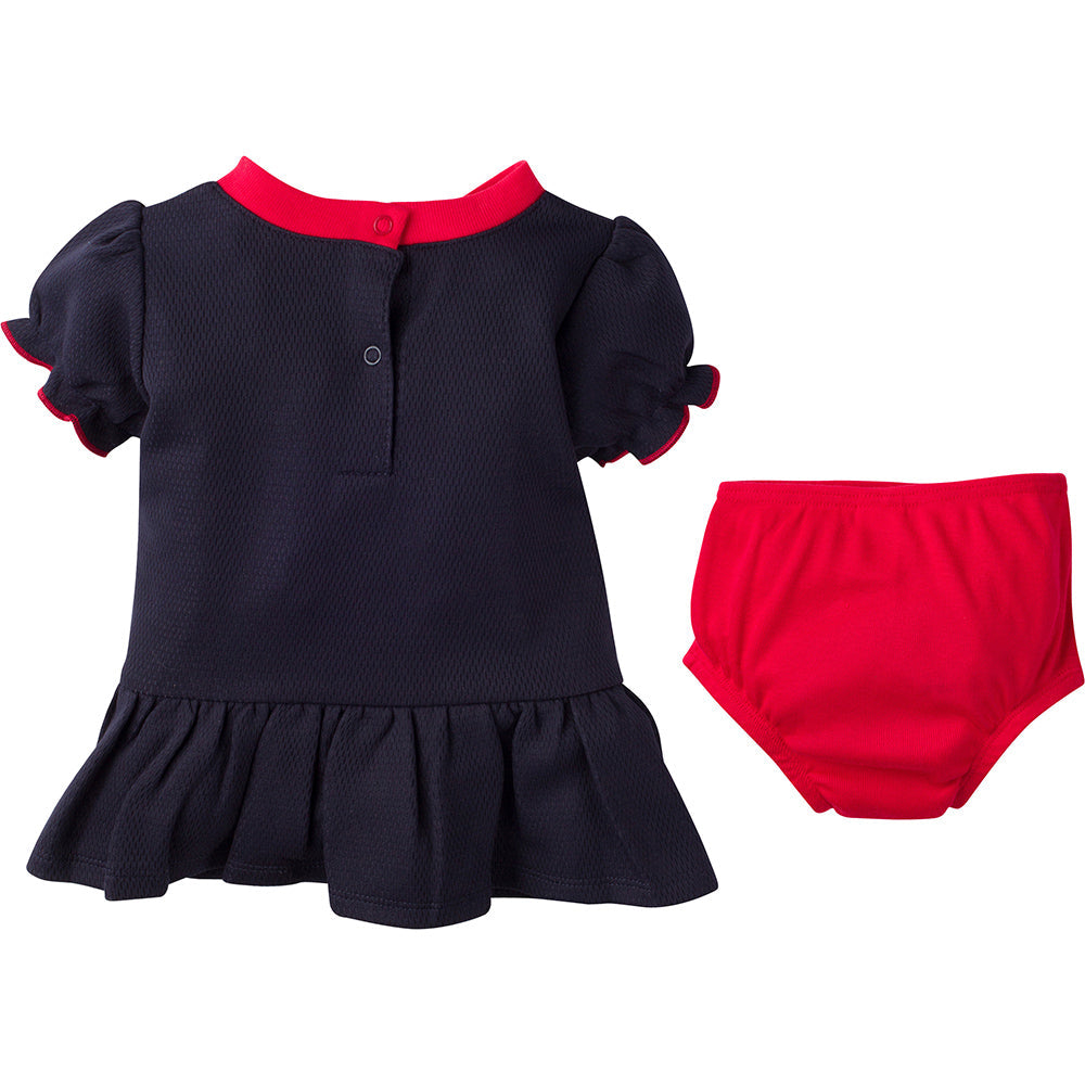 NFL 2-Piece Baby Girls Texans Dress with Diaper Cover, view 2