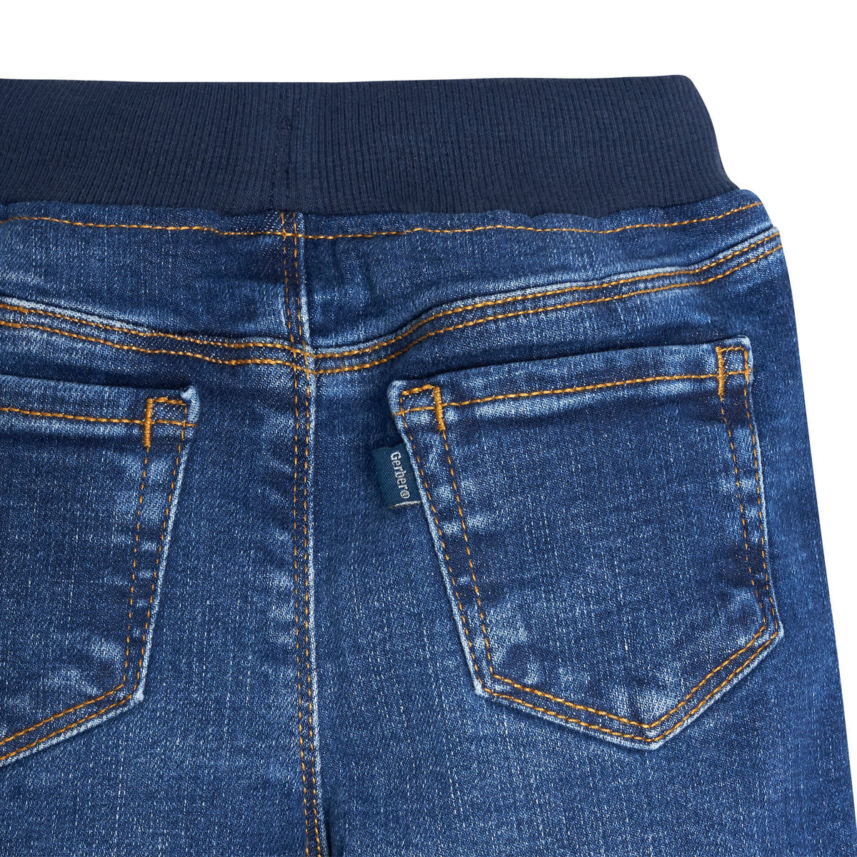 Toddler Neutral Blue Skinny Jeans, view 4