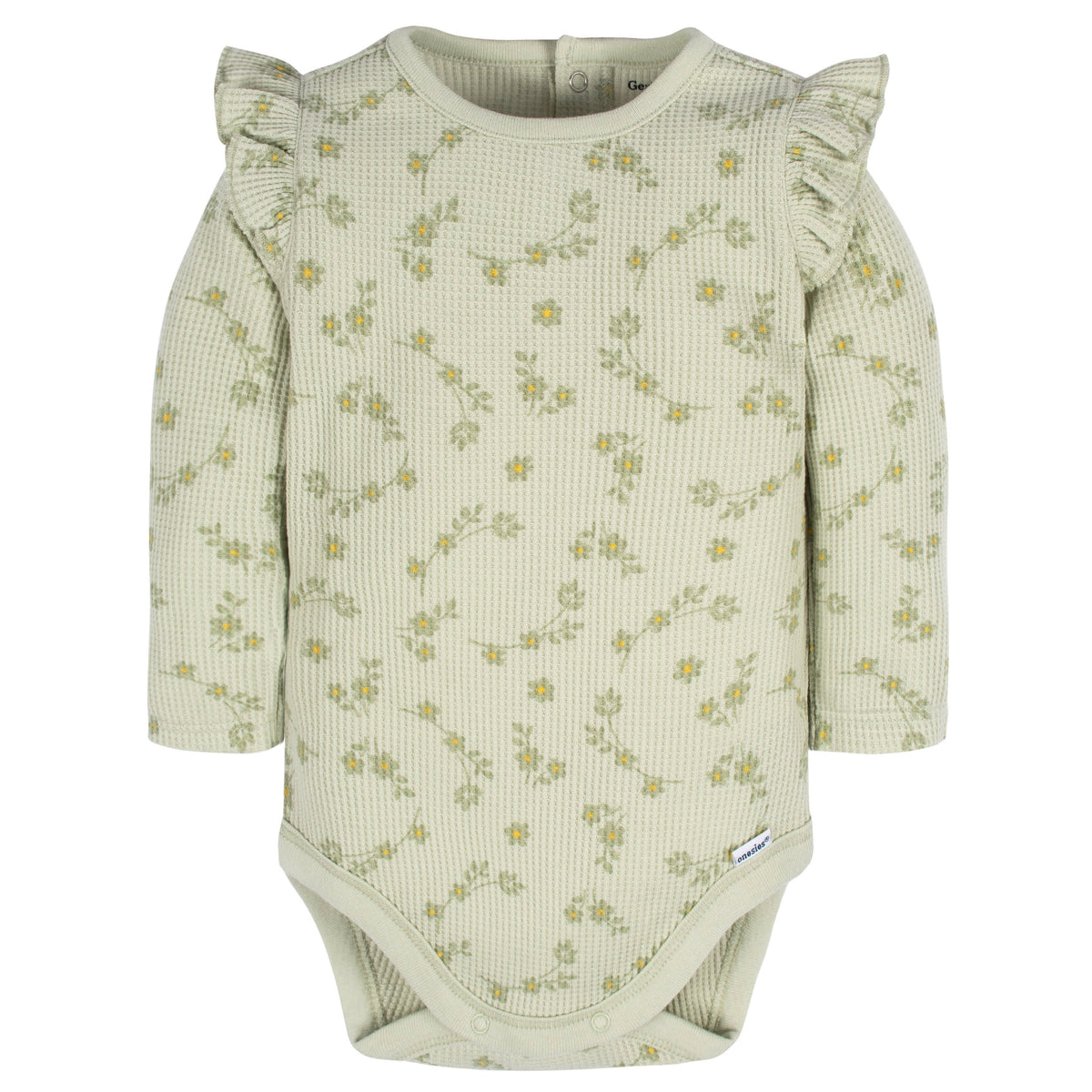 2-Pack Baby Girls Flower Toss Long Sleeve Onesies Bodysuits, view 4
