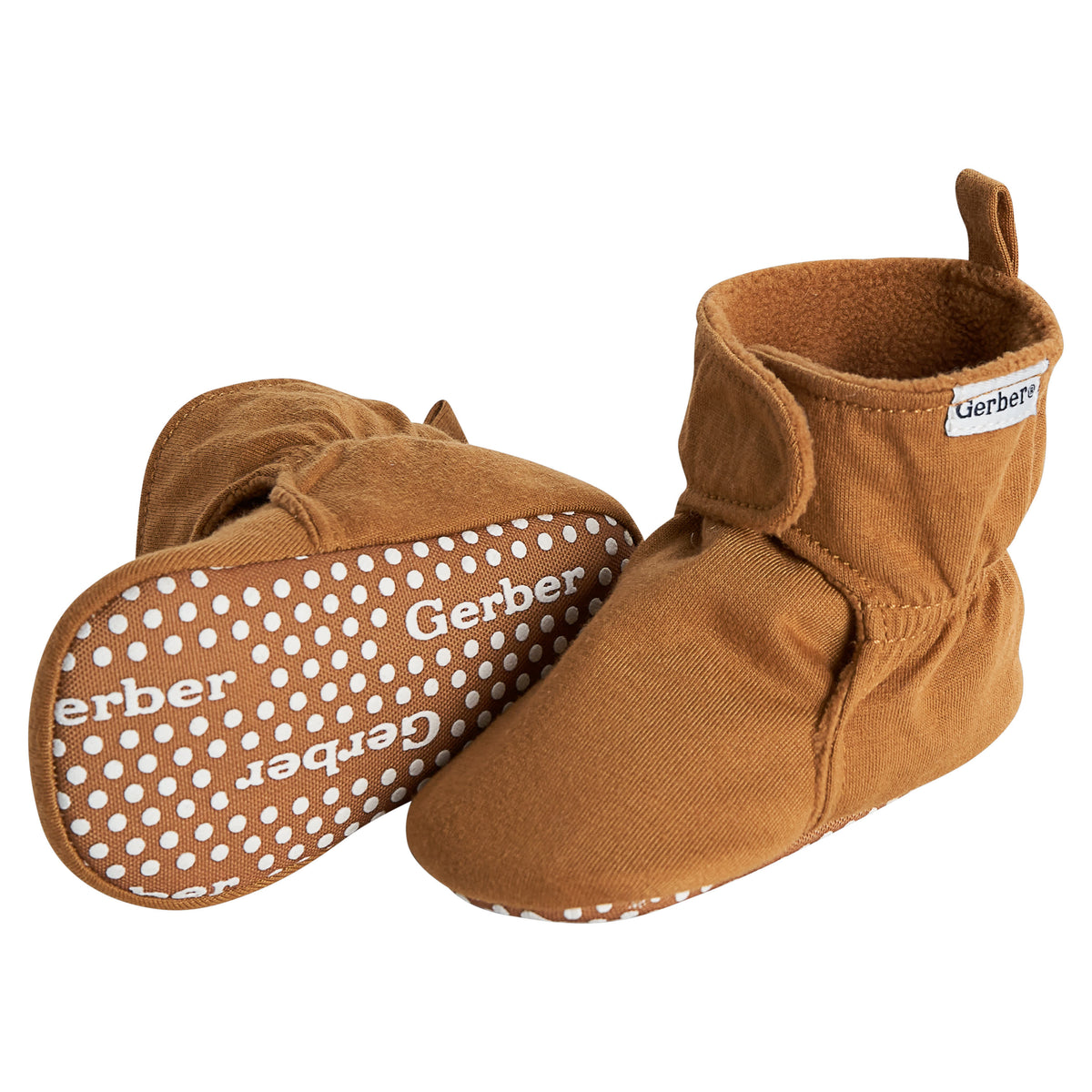 Baby Neutral Brown Soft Booties, view 4