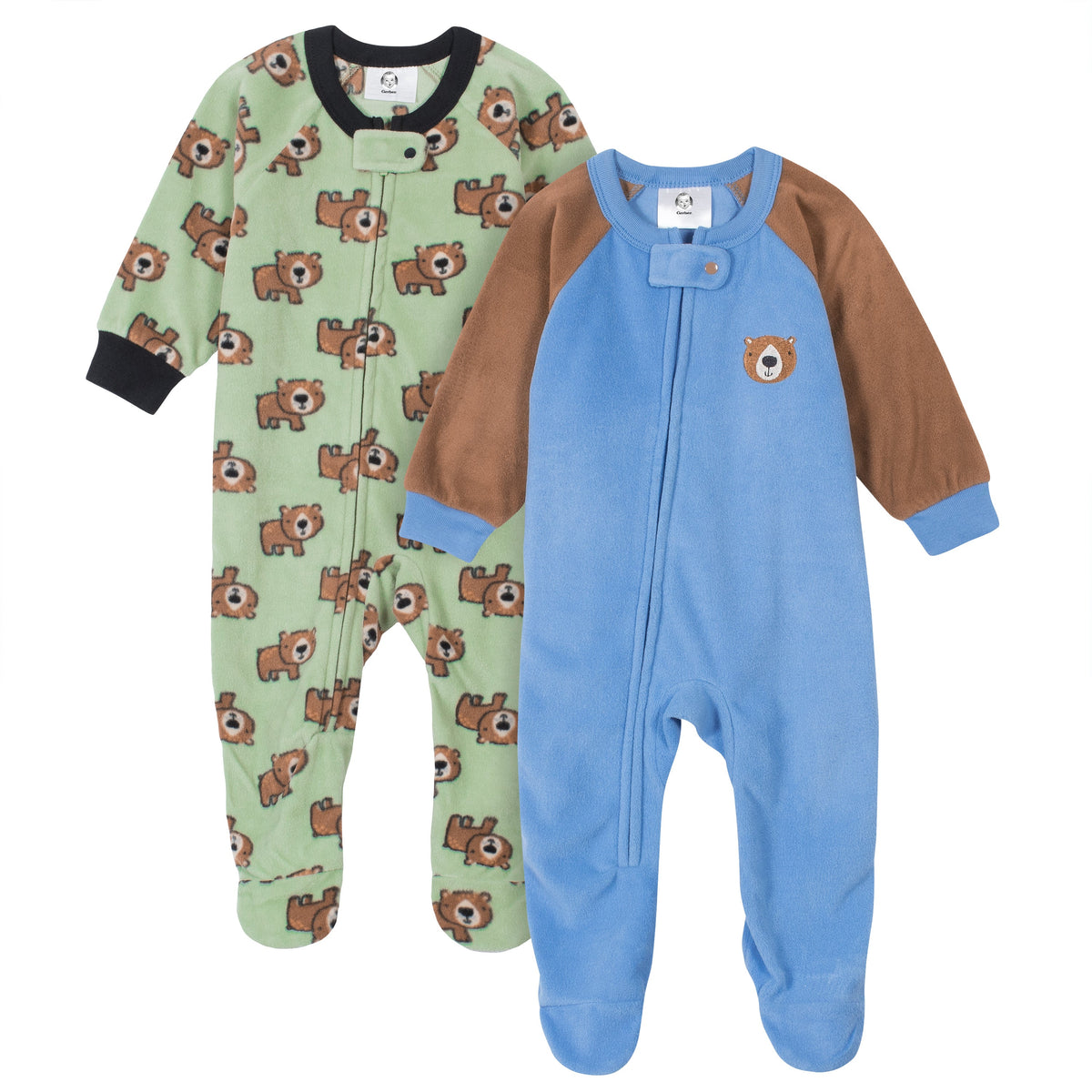 2-Pack Baby Boys Bear Blanket Sleepers