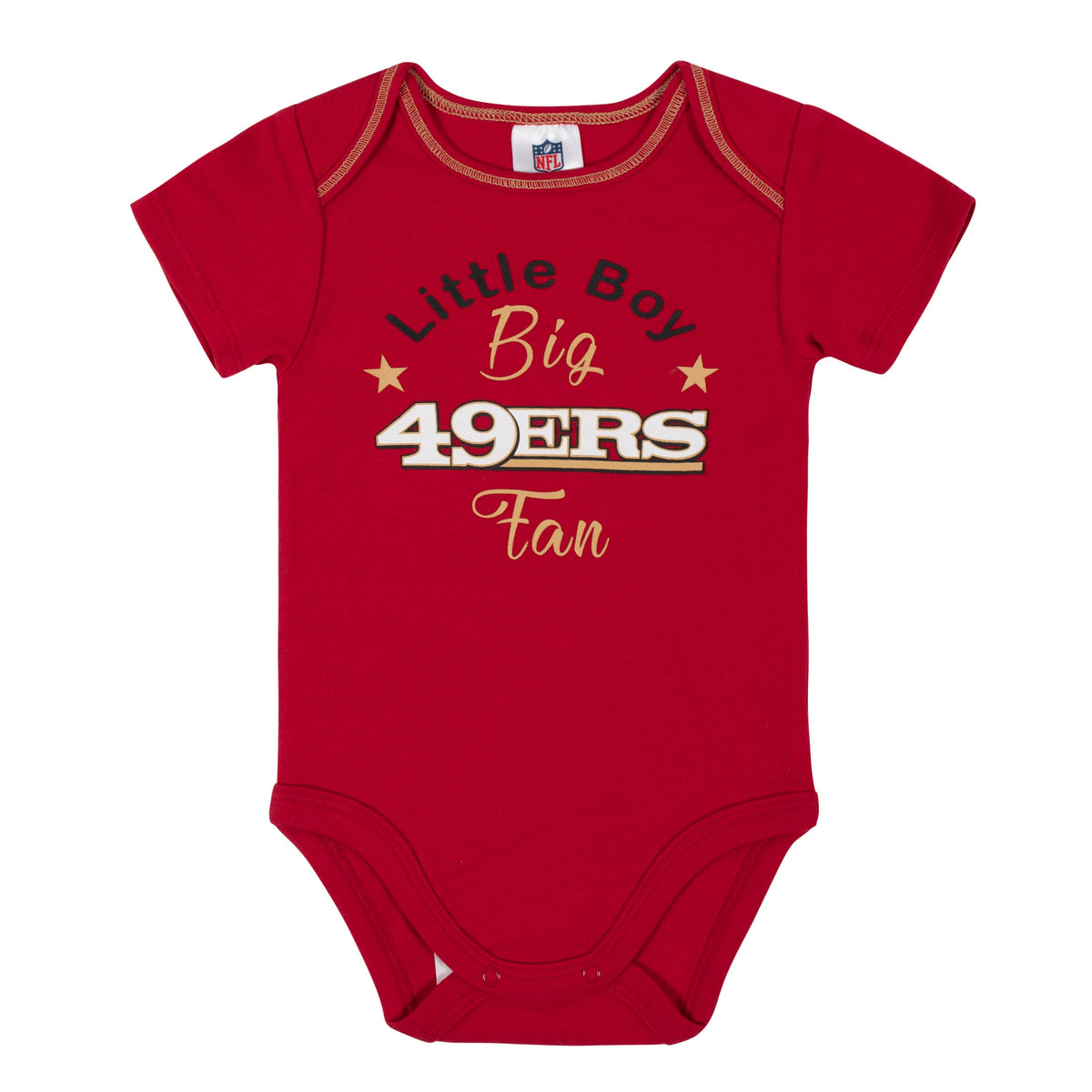 Baby Boys 3-Piece San Francisco 49ers Bodysuit, Gown, and Cap Set, view 2