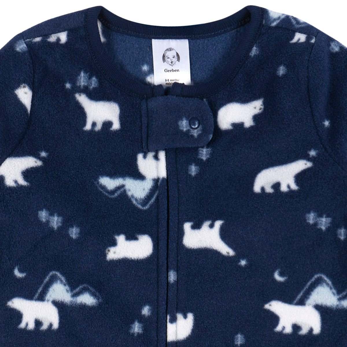 Baby Neutral Polar Bears Wearable Blanket, view 2