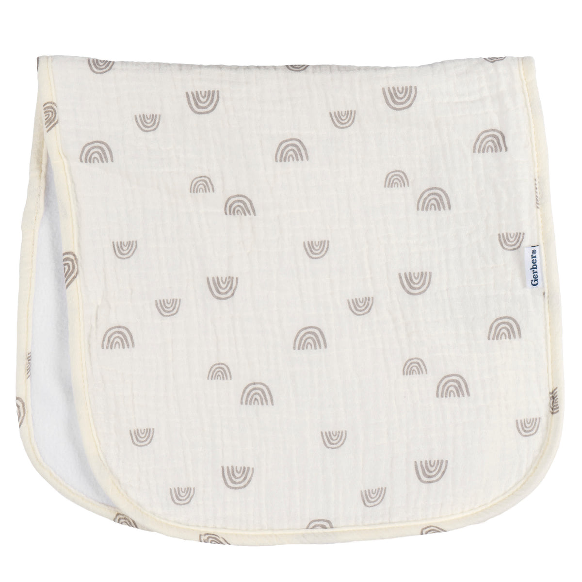 5-Pack Baby Girls Multi Rainbow Muslin Burpcloth, view 2